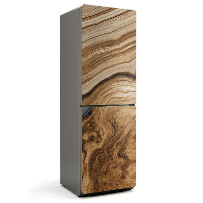 Mata magnetyczna na lodówkę Zbliżenie naturalnych słojów drewna