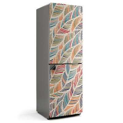 Mata magnetyczna na lodówkę Fale z liściastym motywem