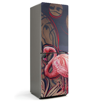 Mata magnetyczna na lodówkę Tropikalny wzór z flamingami