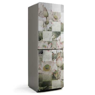 Mata magnetyczna na lodówkę Kwiatowe szachy z liliami