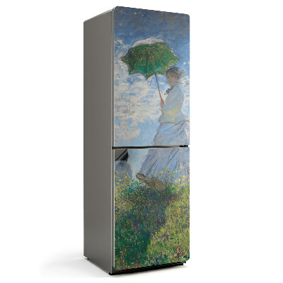 Mata magnetyczna na lodówkę Kobieta z parasolem