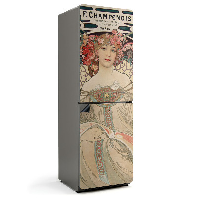 Mata magnetyczna na lodówkę Alfons Mucha portret kobiety