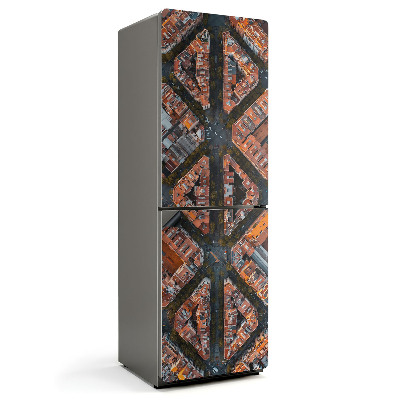 Mata magnetyczna na lodówkę Architektoniczny widok z perspektywy ptaka