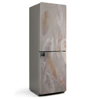 Mata magnetyczna na lodówkę Lekkie pióra na tle