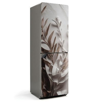 Mata magnetyczna na lodówkę Liście papierowe w subtelnym wzorze