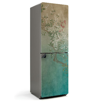 Mata magnetyczna na lodówkę Kwiatowy wzór na tle