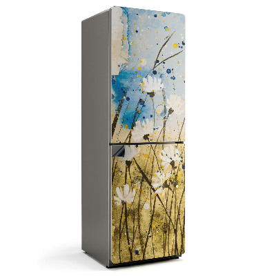 Mata magnetyczna na lodówkę Kwiatowy urok akwarelowej łąki