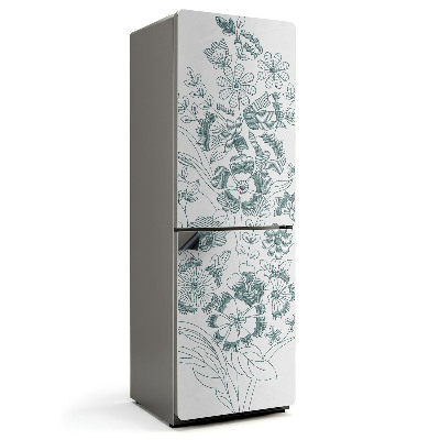 Mata magnetyczna na lodówkę Kwiatowy wzór z misternymi detalami