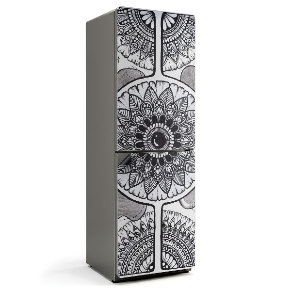 Mata magnetyczna na lodówkę Kwiatowa mandala w harmonijnym stylu