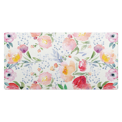 Mata ochronna na biurko Kwiatowy wzór akwarela