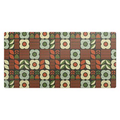 Mata ochronna na biurko Retro kwiaty i liście