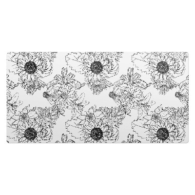 Mata ochronna na biurko Kwiatowy wzór linearny