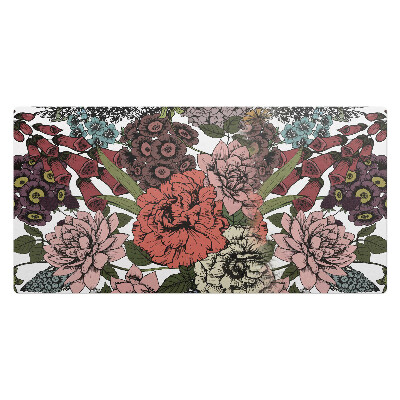 Mata na biurko Kwiatowy wzór retro