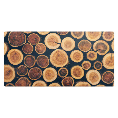 Podkładka na całe biurko Drewniane kręgi