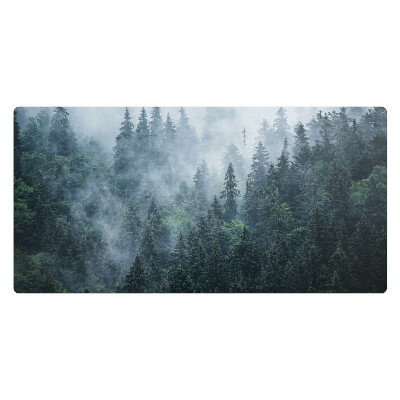 Podkładka na całe biurko Mglisty las iglasty