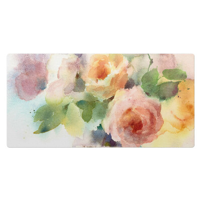 Duża podkładka na biurko dla dzieci Akwarelowe kwiaty