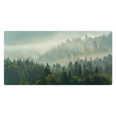 Duża podkładka na biurko dla dzieci Mglisty las o świcie