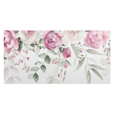 Podkładka na biurko Pastelowe kwiaty i liście