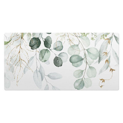 Duża podkładka na biurko Akwarela liście gałązki