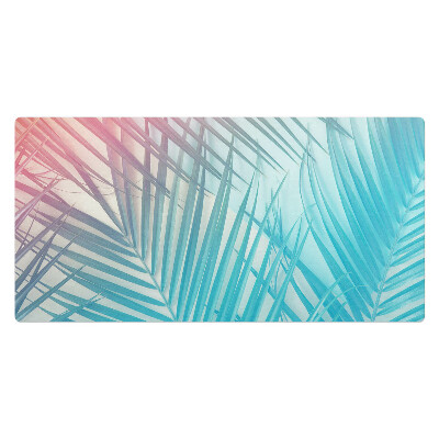 Mata na biurko Pastelowe liście palmy