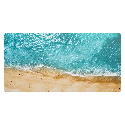 Mata na biurko Plaża i fale z lotu ptaka