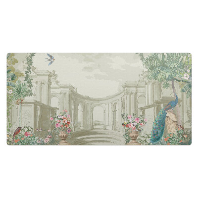 Mata ochronna na biurko Pałacowy ogród z ptakami