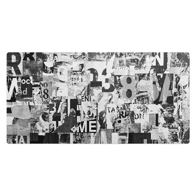 Podkładka na całe biurko Kolaż z liter i cyfr