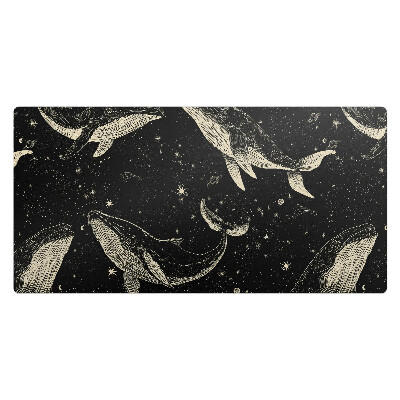 Duża podkładka na biurko Wieloryby w kosmosie