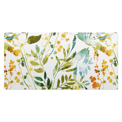 Mata ochronna na biurko Akwarelowa łąka liści