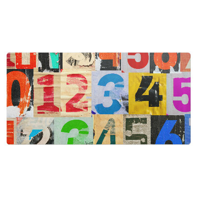 Podkładka na biurko Kolorowe cyfry kolaż