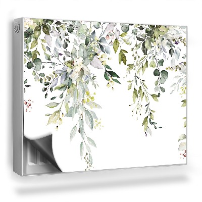 Mata magnetyczna na grzejnik Opadające gałązki akwarelowe rośliny