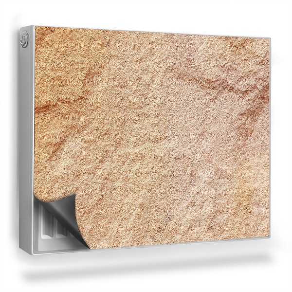 Mata magnesowa na kaloryfer Piaskowy kamień, kolory ciepłe, jasne