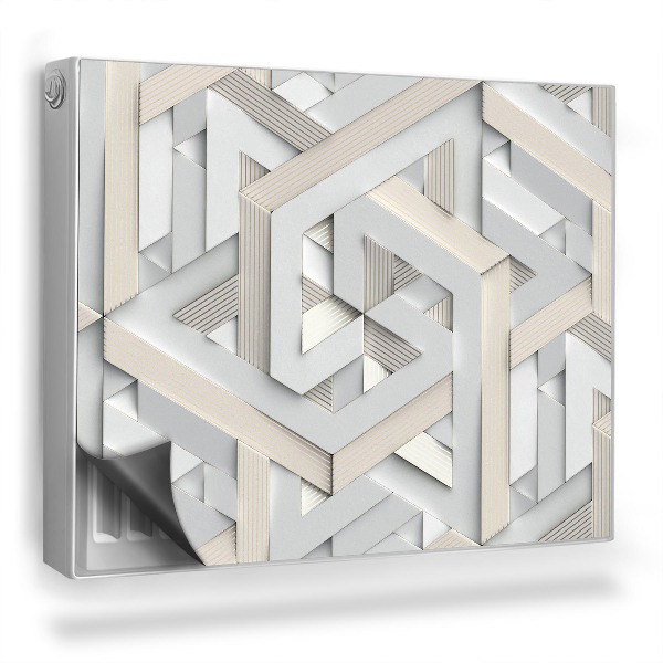 Mata magnetyczna na grzejnik Geometryczna imitacja wyciętego papieru