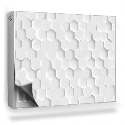 Mata magnetyczna na grzejnik Przestrzenne płytki heksagony, abstrakcja