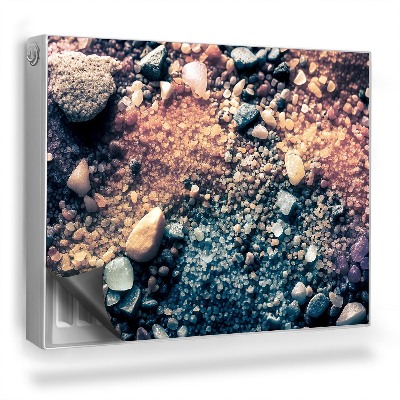 Mata magnetyczna na grzejnik Zbliżenie na kolorowe ziarenka piasku kamyki