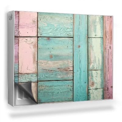 Mata magnesowa na kaloryfer Drewniane deski pastelowe barwy