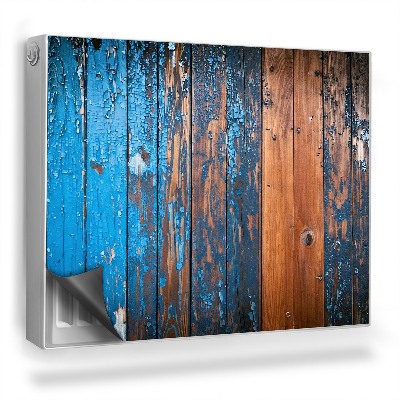 Mata magnesowa na kaloryfer Zniszczone deski pomalowane farbami