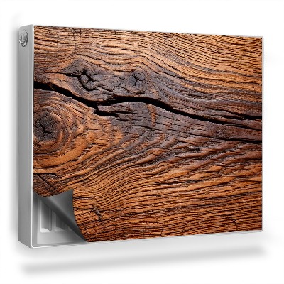 Mata magnesowa na kaloryfer Pęknięta deska z sękami tekstura drewna