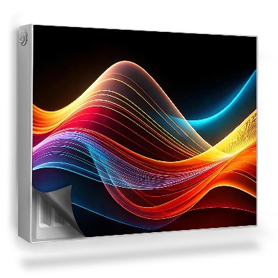 Mata magnetyczna na grzejnik Abstrakcja kolorowa kompozycja fale