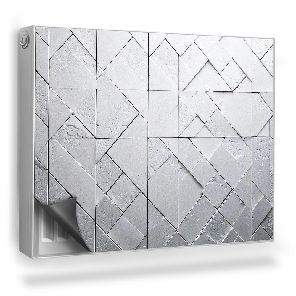 Mata magnesowa na kaloryfer Artystyczna kompozycja jasnych cegieł