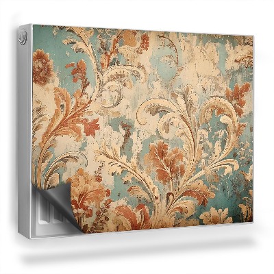 Mata magnetyczna na grzejnik Wzór starej tapety styl vintage rośliny