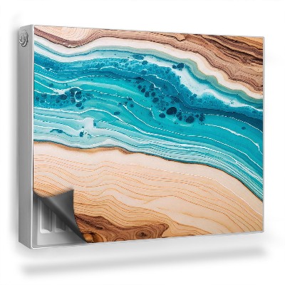 Mata magnesowa na kaloryfer Naturalne drewno żywica w błękicie