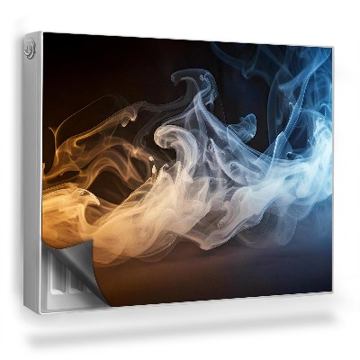 Mata magnesowa na kaloryfer Kolorowy dym zmienia się w mgłę, czarne tło