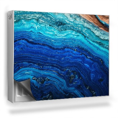 Mata magnetyczna na grzejnik Żywica seledyn granat drewno naturalne