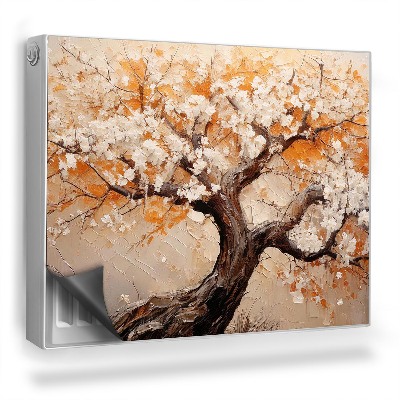 Mata magnesowa na kaloryfer Malowane drzewo kwiatowe piękna natura