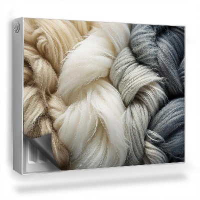 Mata magnetyczna na grzejnik Pastelowa wełna tekstura włókien materiału