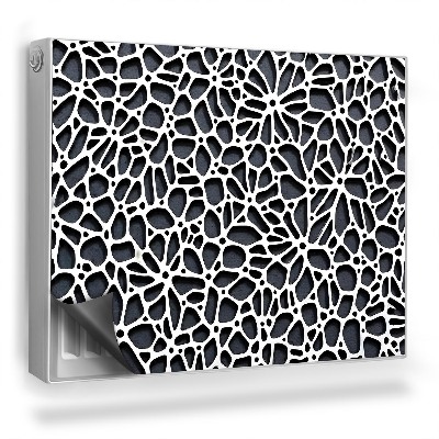 Mata magnetyczna na grzejnik Ażurowa, biała, biologiczna struktura