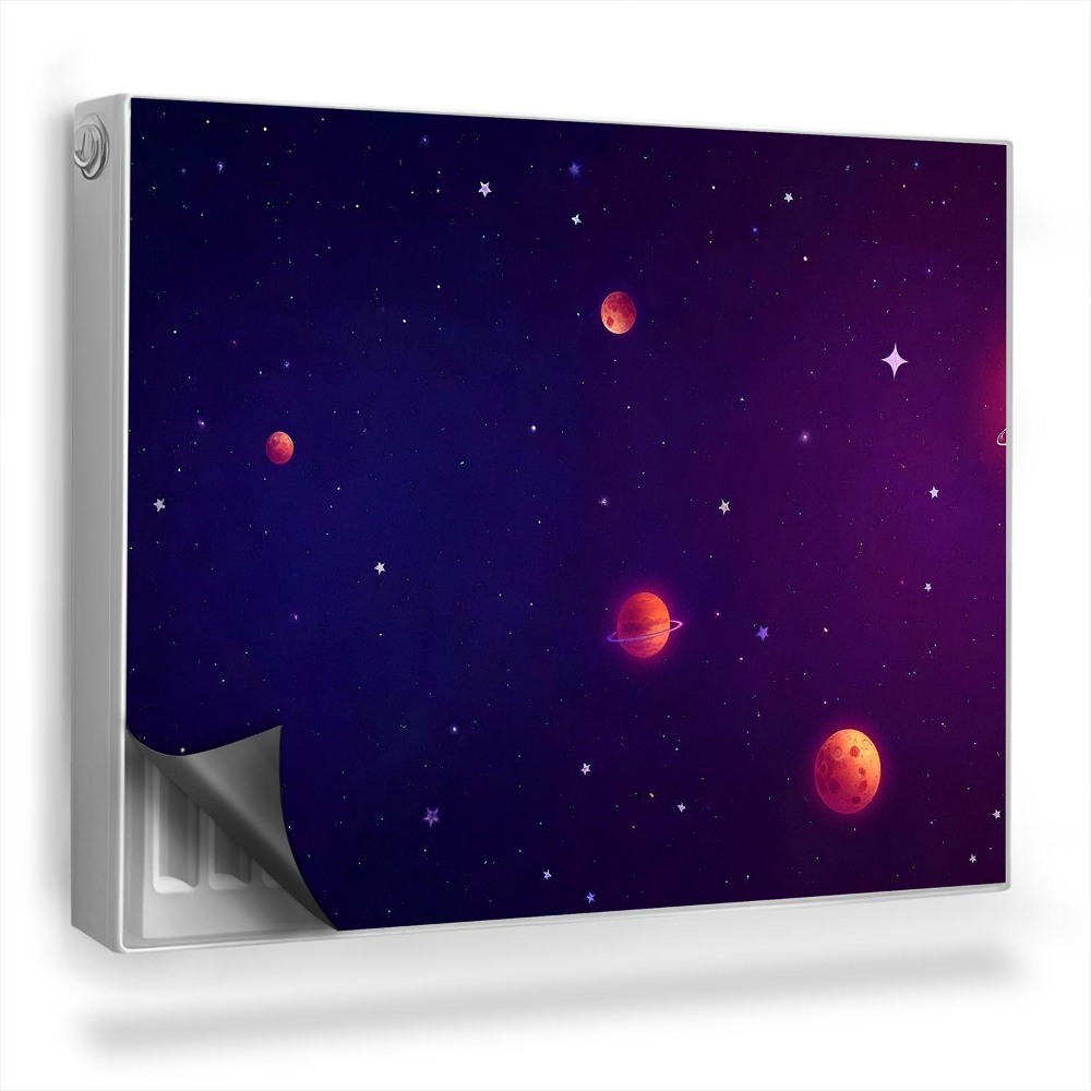 Mata magnesowa na kaloryfer Ilustracja gwiazd i planet w kosmosie