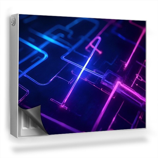 Mata magnetyczna na grzejnik Neonowe światła nowoczesna sztuka