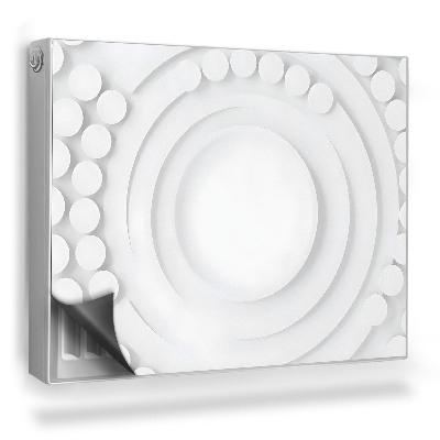 Mata magnesowa na kaloryfer Abstrakcyjne okręgi ilustracja struktury 3D